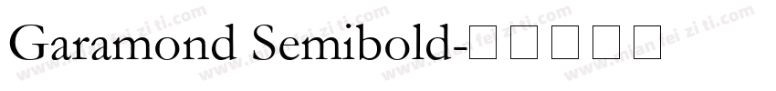 Garamond Semibold字体转换